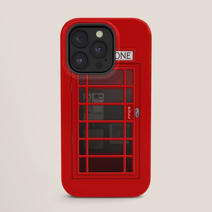 RED TELEPHONE BOX BOOTH PHONE BOX iPhone Case Gallery Image 27