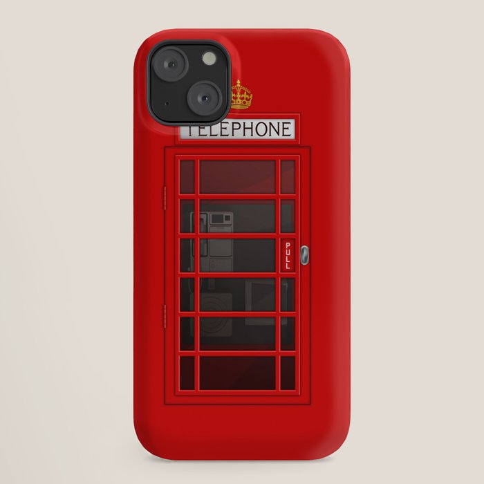 RED TELEPHONE BOX BOOTH PHONE BOX iPhone Case Gallery Image 18