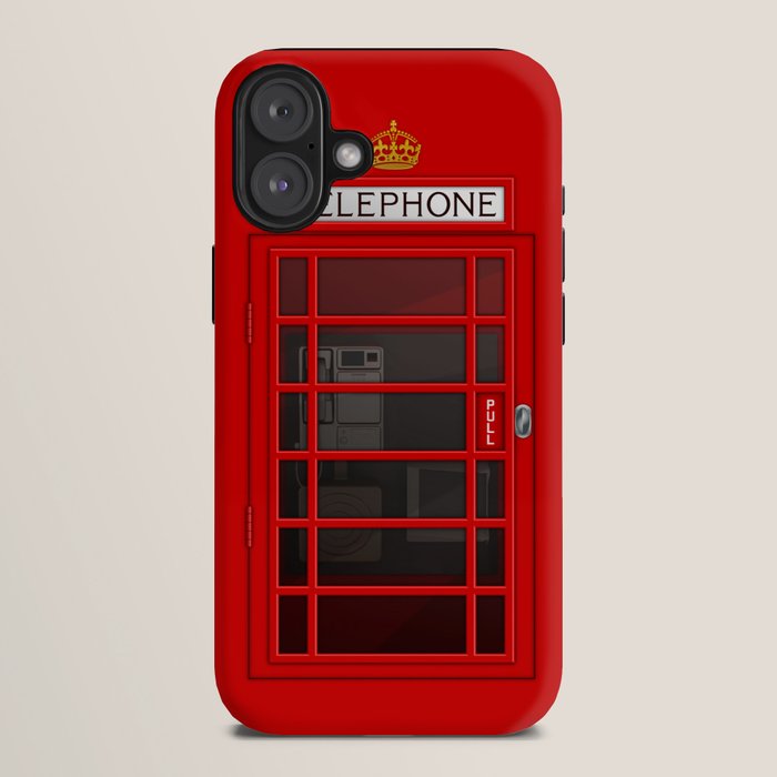 RED TELEPHONE BOX BOOTH PHONE BOX iPhone Case Gallery Image 10