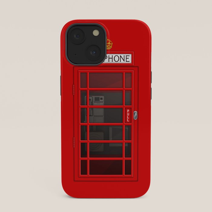 RED TELEPHONE BOX BOOTH PHONE BOX iPhone Case Gallery Image 33