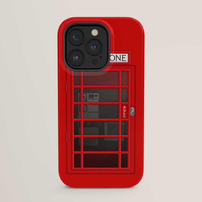 RED TELEPHONE BOX BOOTH PHONE BOX iPhone Case Gallery Image 23