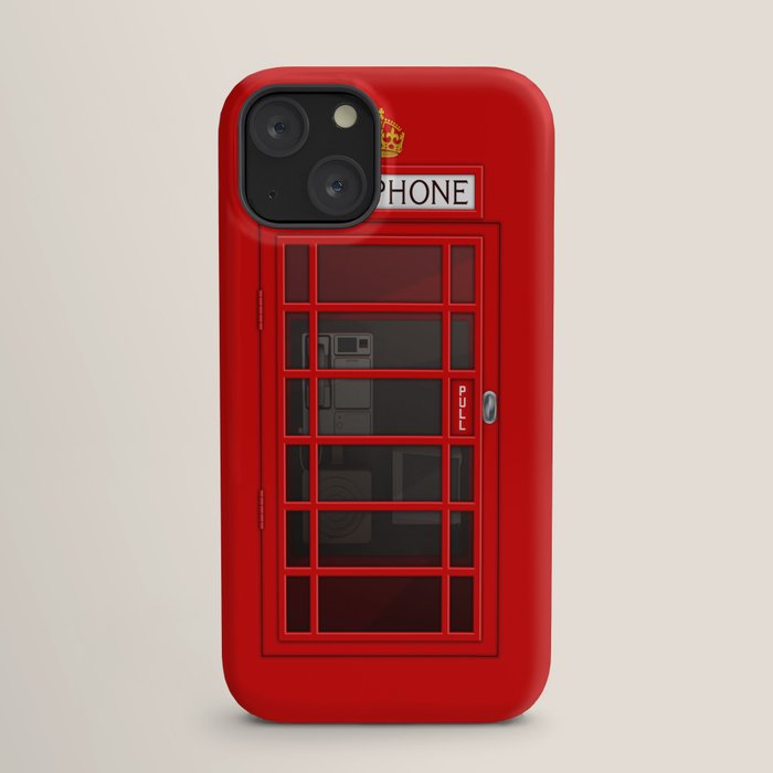 RED TELEPHONE BOX BOOTH PHONE BOX iPhone Case Gallery Image 17