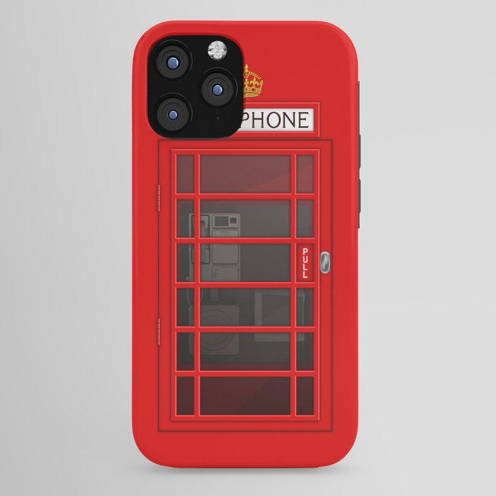 RED TELEPHONE BOX BOOTH PHONE BOX iPhone Case Gallery Image 44