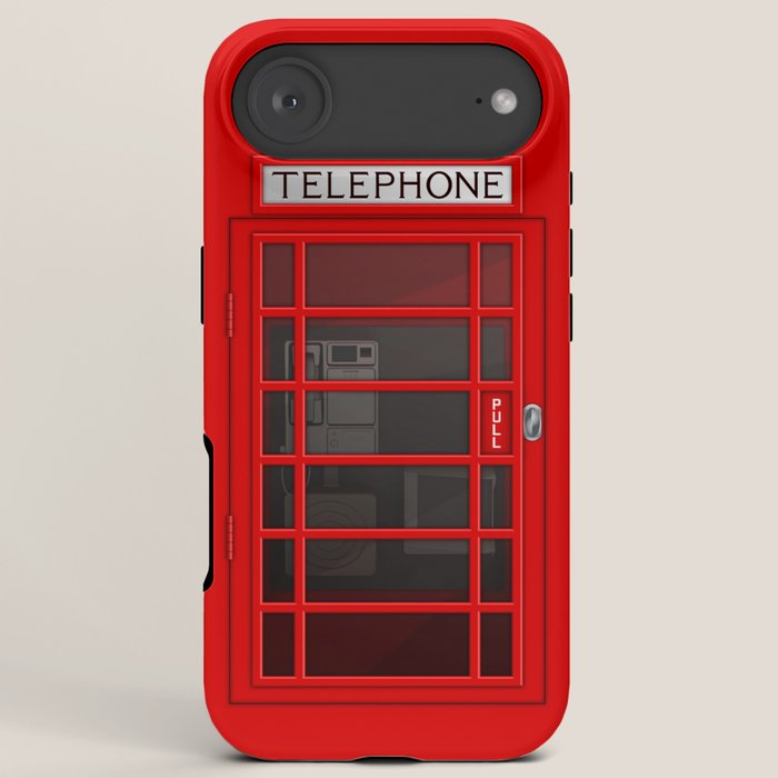 RED TELEPHONE BOX BOOTH PHONE BOX iPhone Case Gallery Image 6