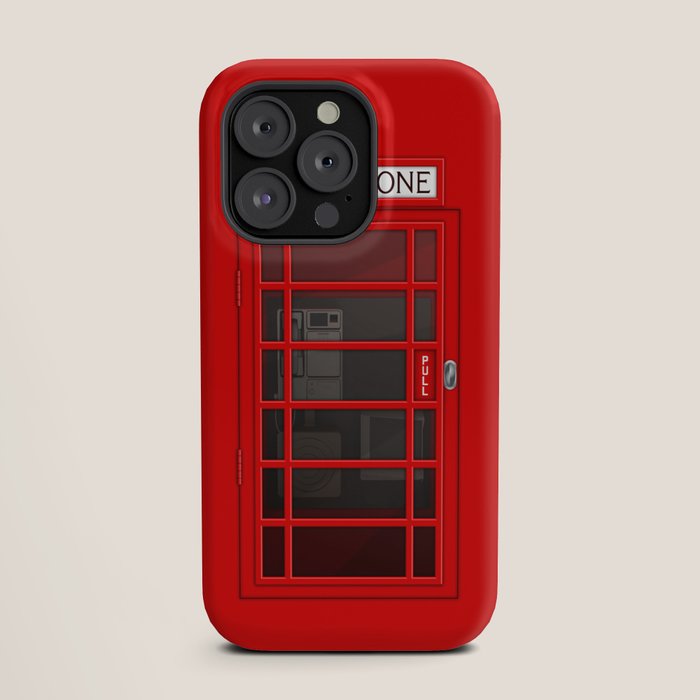 RED TELEPHONE BOX BOOTH PHONE BOX iPhone Case Gallery Image 19
