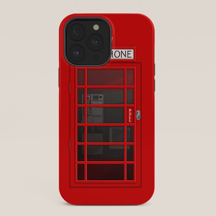RED TELEPHONE BOX BOOTH PHONE BOX iPhone Case Gallery Image 36