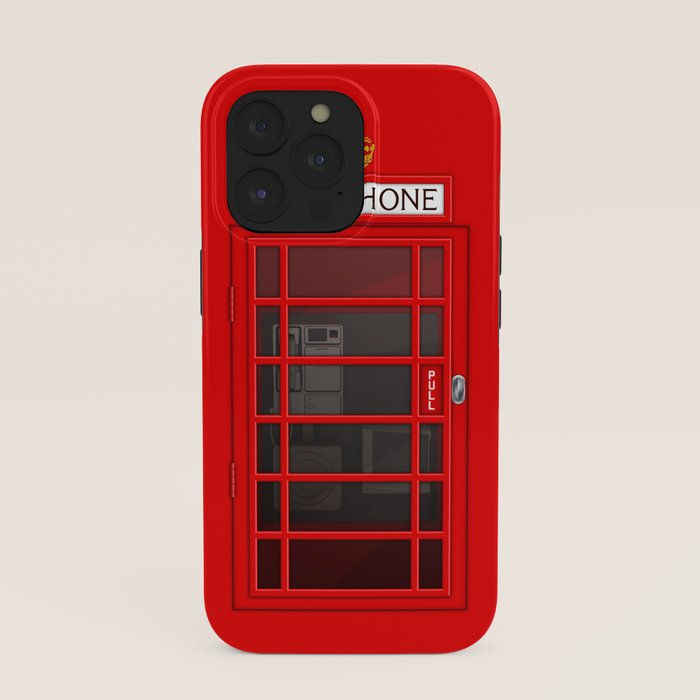 RED TELEPHONE BOX BOOTH PHONE BOX iPhone Case Gallery Image 39