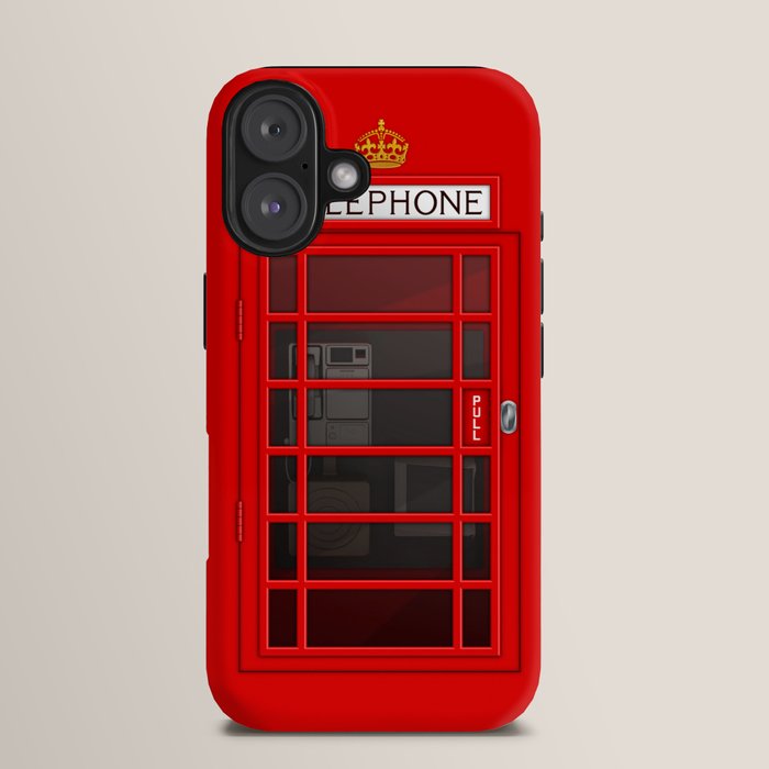 RED TELEPHONE BOX BOOTH PHONE BOX iPhone Case Gallery Image 13
