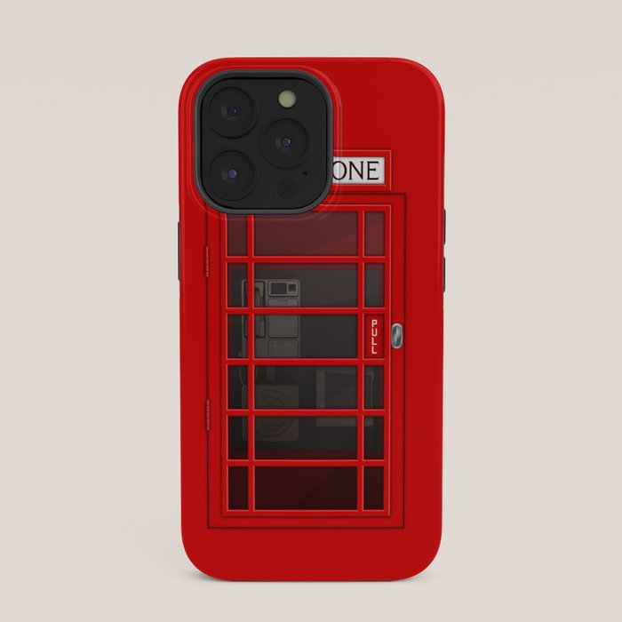 RED TELEPHONE BOX BOOTH PHONE BOX iPhone Case Gallery Image 35
