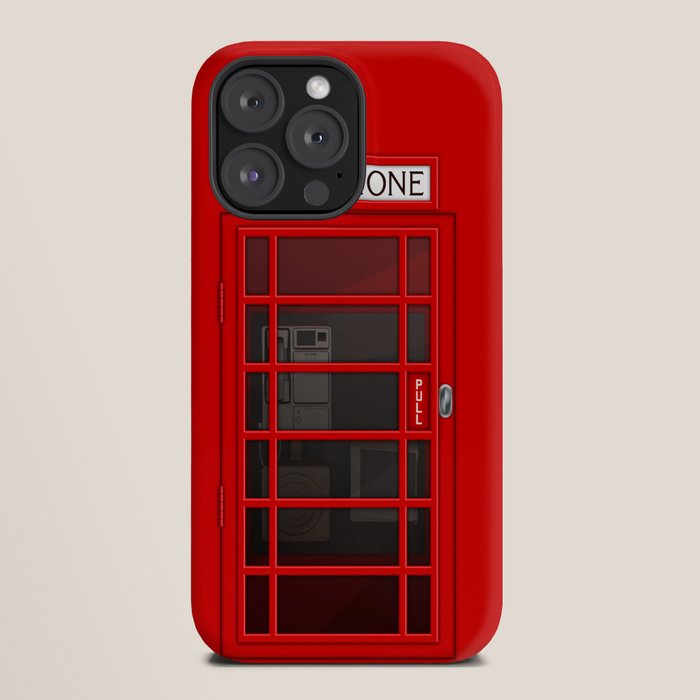 RED TELEPHONE BOX BOOTH PHONE BOX iPhone Case Gallery Image 20