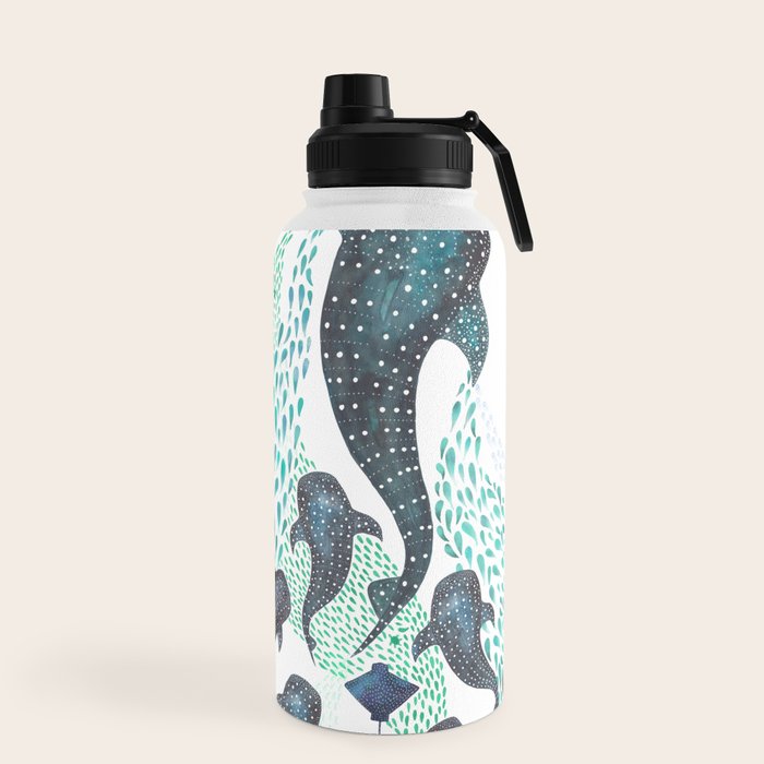 Whale Shark Pod Voyage Ocean Print Water Bottle Gallery Image 5