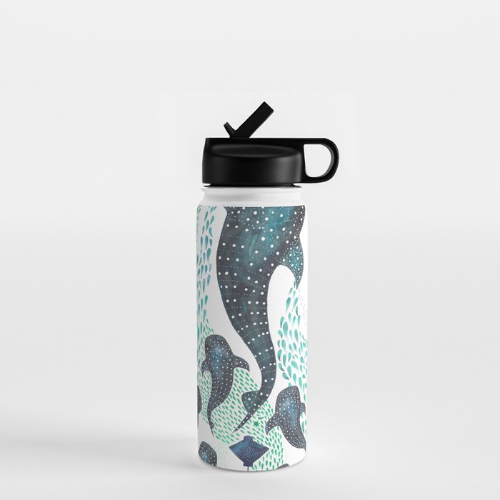 Whale Shark Pod Voyage Ocean Print Water Bottle Gallery Image 1
