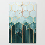 Teal Hexagons Cutting Board Gallery Image 1