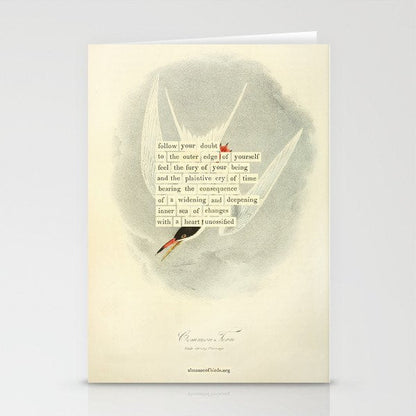 Bird Divinations: Common Tern (about: almanacofbirds.org) Stationery Card Gallery Image 1
