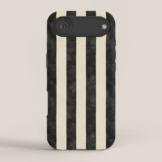 Cabana Stripe - black & cream iPhone Case Gallery Image 2