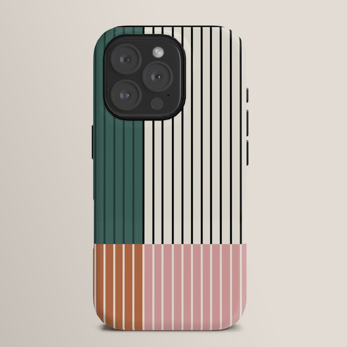 Color Block Line Abstract V Colorful Retro iPhone Case Gallery Image 15