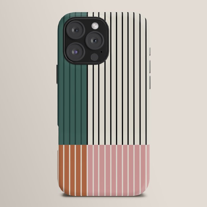 Color Block Line Abstract V Colorful Retro iPhone Case Gallery Image 16
