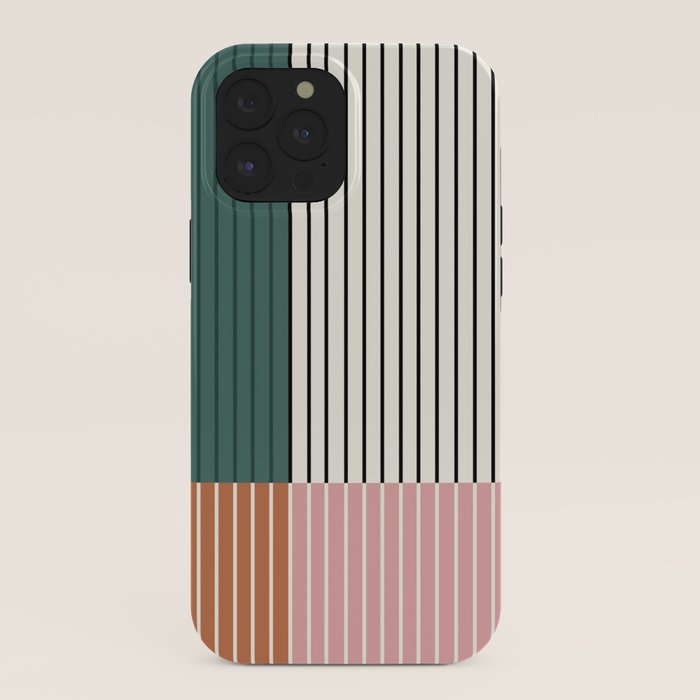 Color Block Line Abstract V Colorful Retro iPhone Case Gallery Image 40