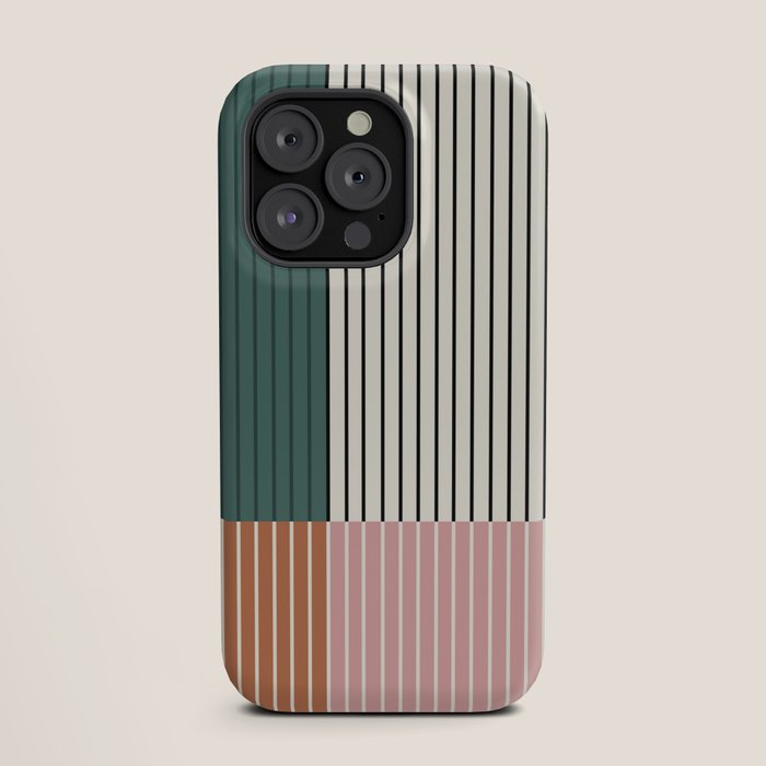 Color Block Line Abstract V Colorful Retro iPhone Case Gallery Image 19