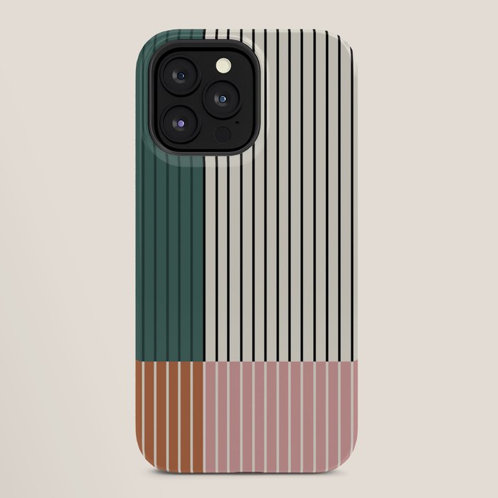 Color Block Line Abstract V Colorful Retro iPhone Case Gallery Image 28