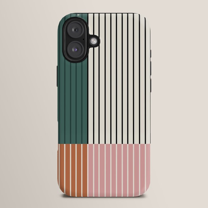 Color Block Line Abstract V Colorful Retro iPhone Case Gallery Image 14