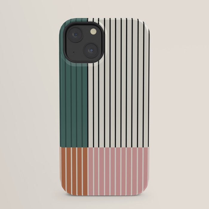 Color Block Line Abstract V Colorful Retro iPhone Case Gallery Image 29