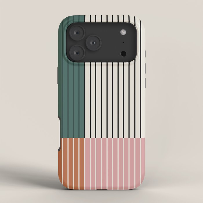Color Block Line Abstract V Colorful Retro iPhone Case Gallery Image 4