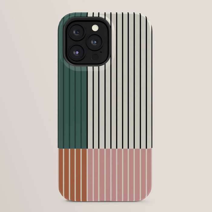 Color Block Line Abstract V Colorful Retro iPhone Case Gallery Image 32