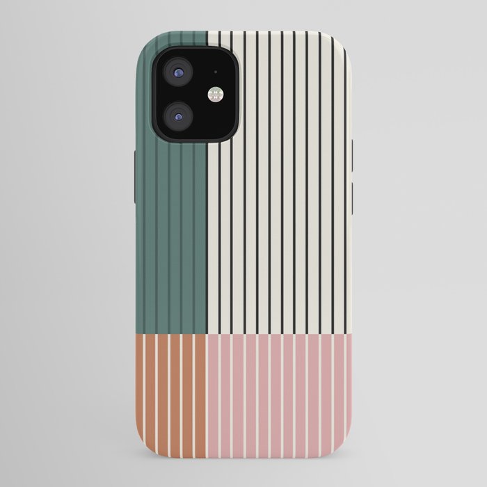 Color Block Line Abstract V Colorful Retro iPhone Case Gallery Image 41