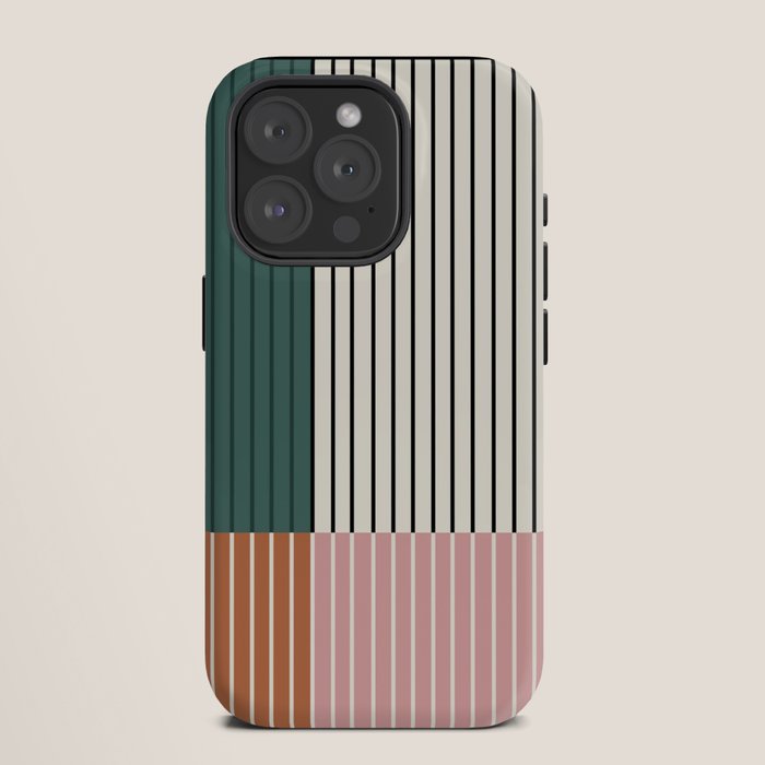 Color Block Line Abstract V Colorful Retro iPhone Case Gallery Image 11