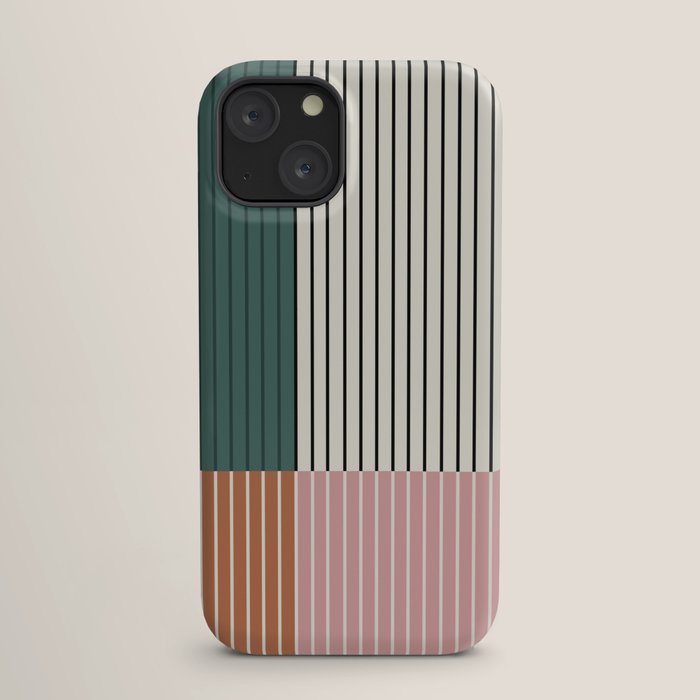 Color Block Line Abstract V Colorful Retro iPhone Case Gallery Image 17