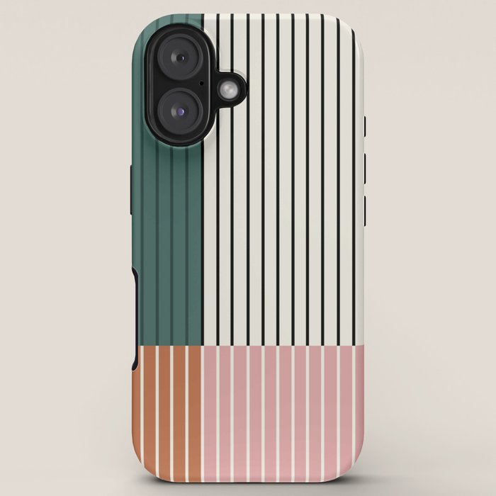 Color Block Line Abstract V Colorful Retro iPhone Case Gallery Image 5