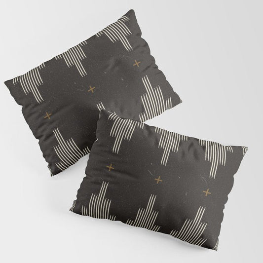 Southwestern Minimalist Black & White Pillow Sham Gallery Image 1