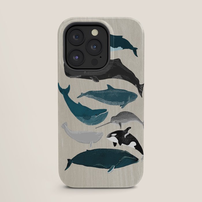 Whales - Pod of Whales Print by Andrea Lauren iPhone Case Gallery Image 27