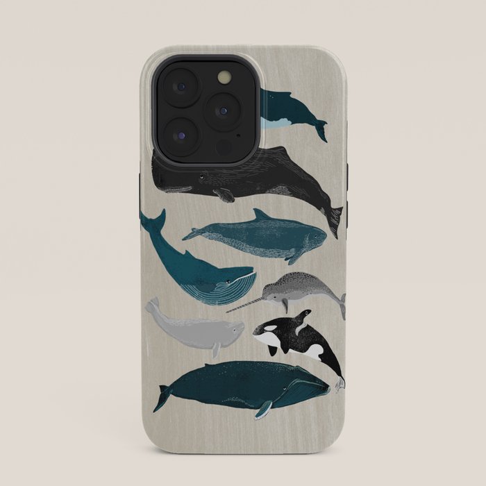 Whales - Pod of Whales Print by Andrea Lauren iPhone Case Gallery Image 35