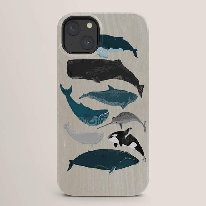 Whales - Pod of Whales Print by Andrea Lauren iPhone Case Gallery Image 26