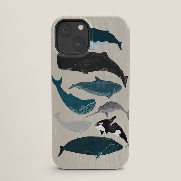 Whales - Pod of Whales Print by Andrea Lauren iPhone Case Gallery Image 25
