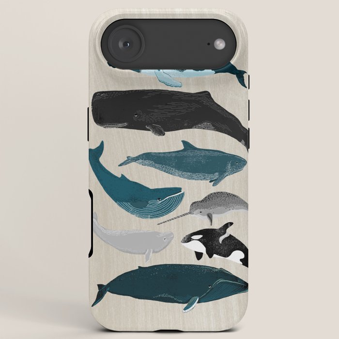 Whales - Pod of Whales Print by Andrea Lauren iPhone Case Gallery Image 6