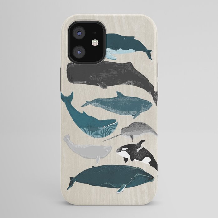 Whales - Pod of Whales Print by Andrea Lauren iPhone Case Gallery Image 42
