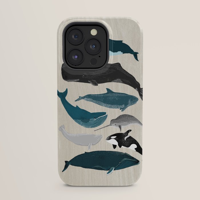 Whales - Pod of Whales Print by Andrea Lauren iPhone Case Gallery Image 31
