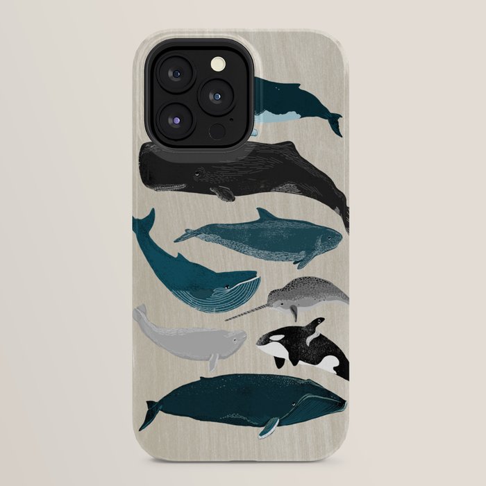 Whales - Pod of Whales Print by Andrea Lauren iPhone Case Gallery Image 32