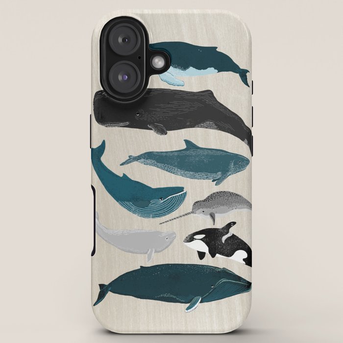 Whales - Pod of Whales Print by Andrea Lauren iPhone Case Gallery Image 5