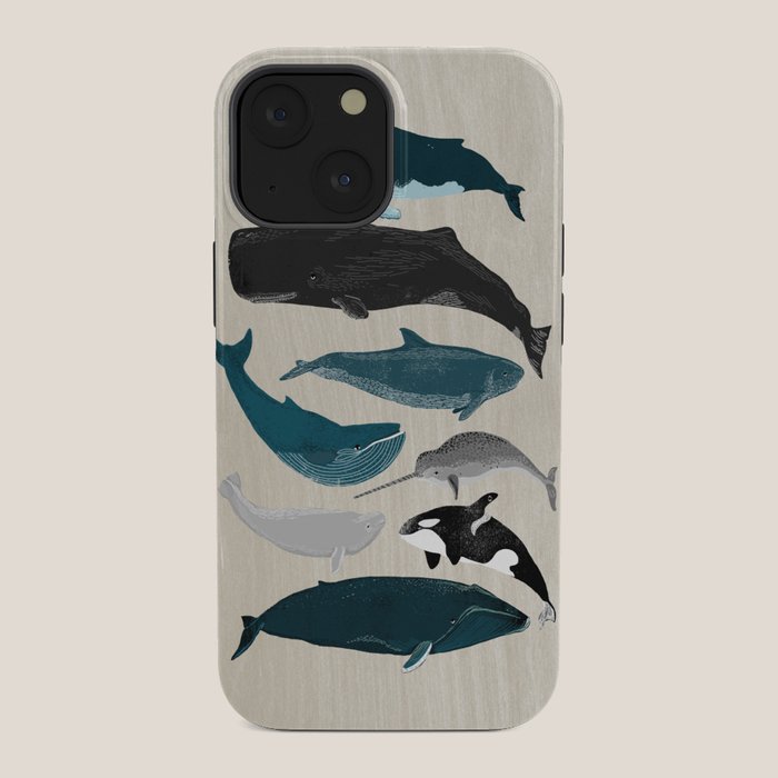 Whales - Pod of Whales Print by Andrea Lauren iPhone Case Gallery Image 34