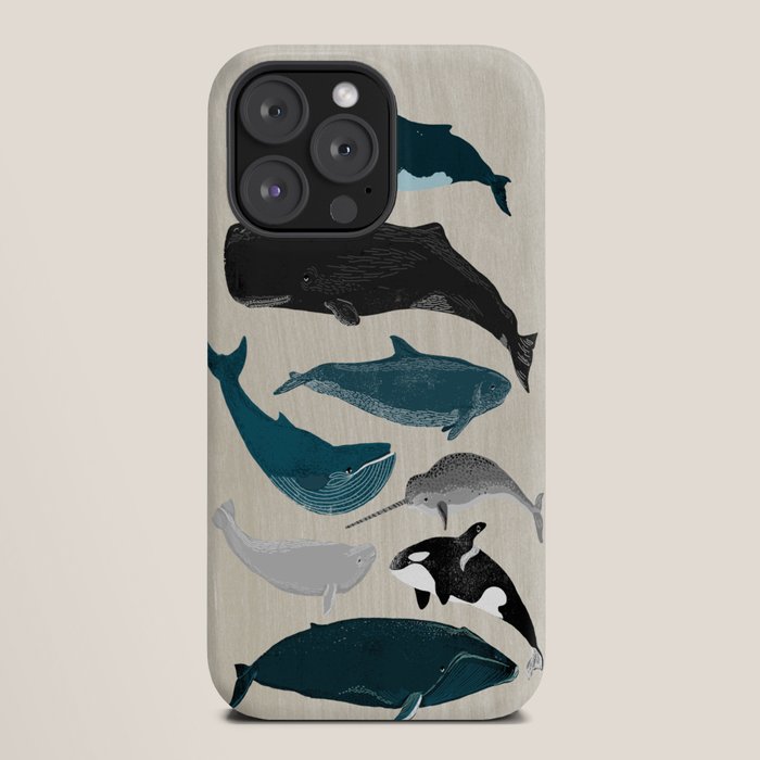 Whales - Pod of Whales Print by Andrea Lauren iPhone Case Gallery Image 20