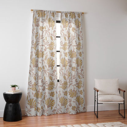 KALAMI FLORAL MUSTARD Window Curtain Gallery Image 10