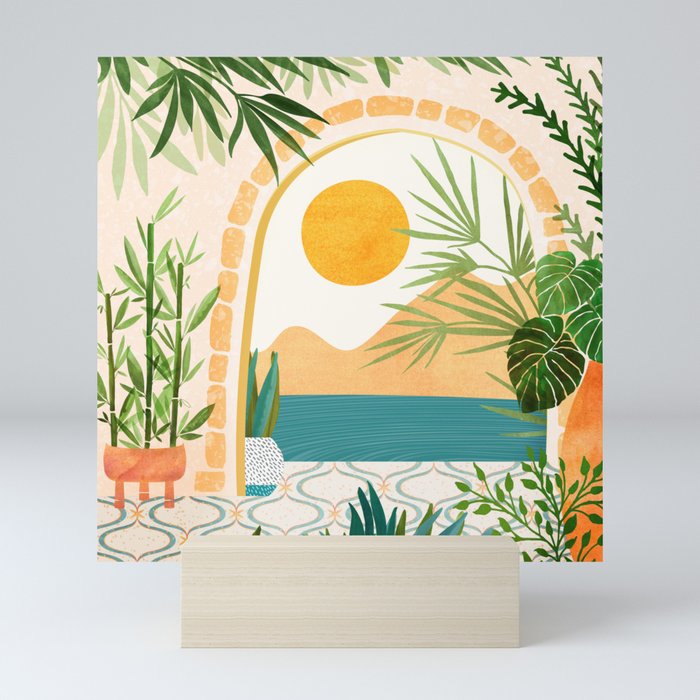 Villa View Tropical Landscape / Villa Series Mini Art Print Gallery Image 5
