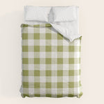 Gingham Large Green White Comforter Gallery Image 1