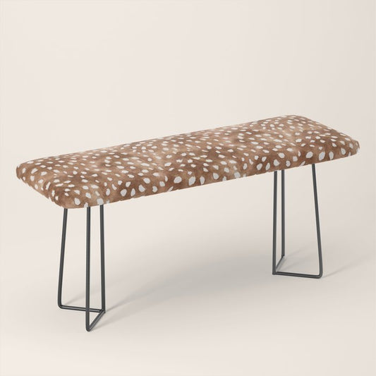Watercolor Fawn Spots, Animal Print, Vintage Spring Bench Gallery Image 1
