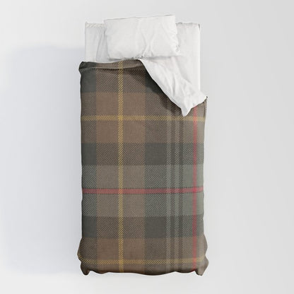 Vintage Brown Gray Tartan Plaid Pattern Duvet Cover Gallery Image 5
