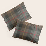 Vintage Brown Gray Tartan Plaid Pattern Pillow Sham Gallery Image 1